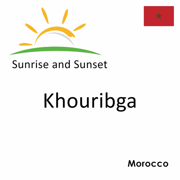 Sunrise and sunset times for Khouribga, Morocco
