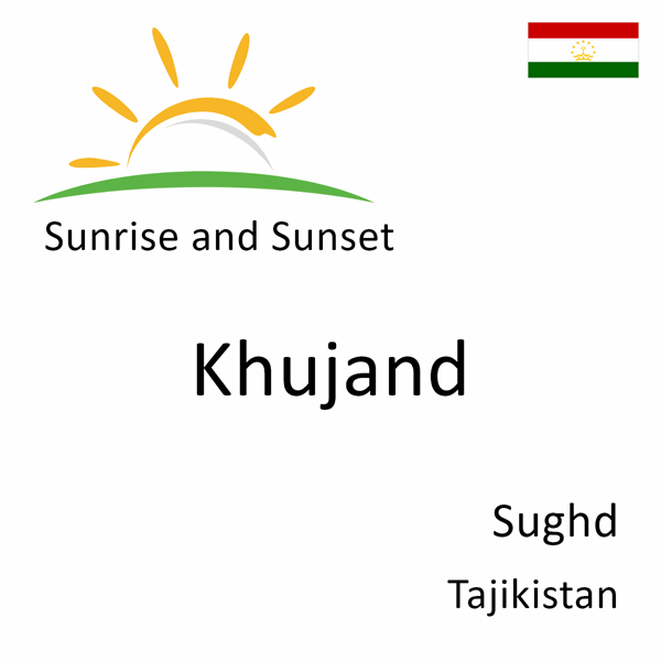 Sunrise and sunset times for Khujand, Sughd, Tajikistan