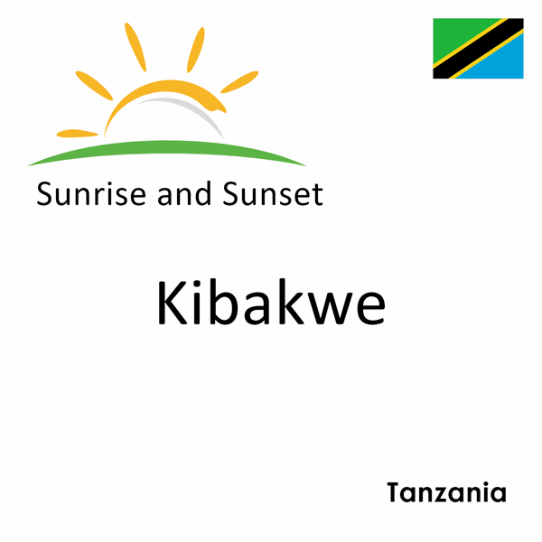 Sunrise and sunset times for Kibakwe, Tanzania