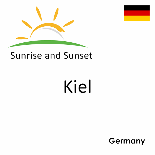 Sunrise and sunset times for Kiel, Germany