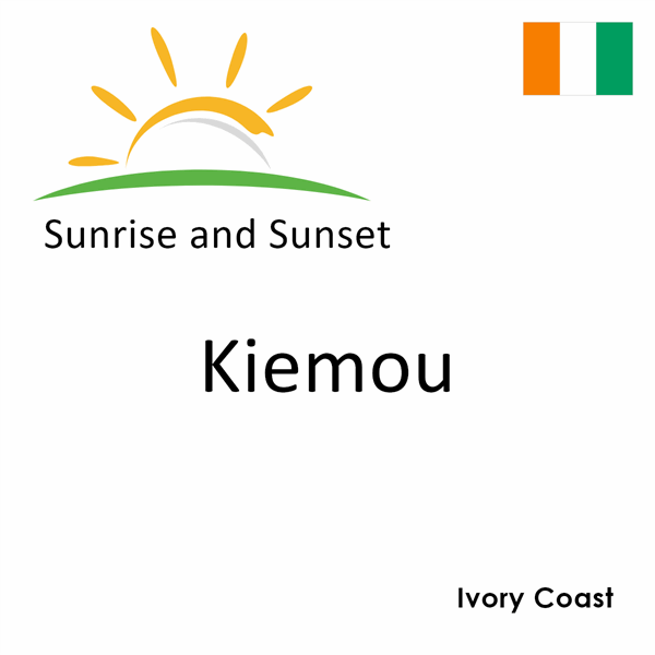 Sunrise and sunset times for Kiemou, Ivory Coast