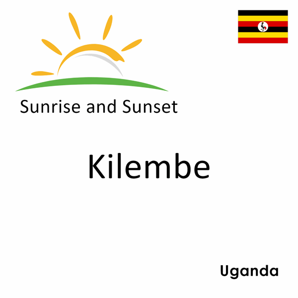 Sunrise and sunset times for Kilembe, Uganda