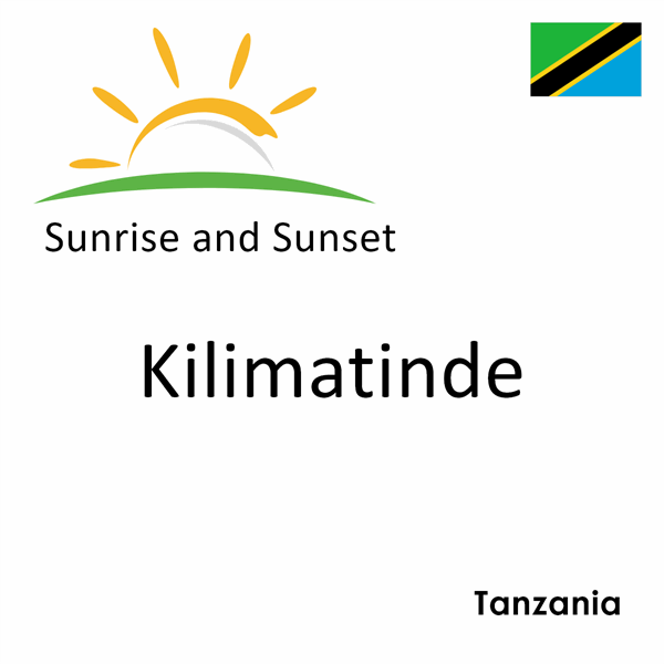 Sunrise and sunset times for Kilimatinde, Tanzania