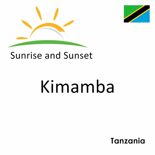 Sunrise and sunset times for Kimamba, Tanzania