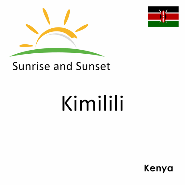 Sunrise and sunset times for Kimilili, Kenya