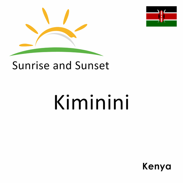 Sunrise and sunset times for Kiminini, Kenya