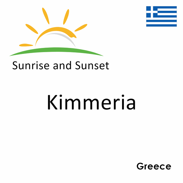 Sunrise and sunset times for Kimmeria, Greece