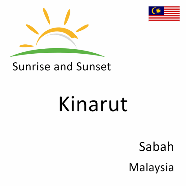 Sunrise and sunset times for Kinarut, Sabah, Malaysia