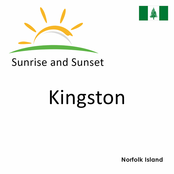 Sunrise and sunset times for Kingston, Norfolk Island