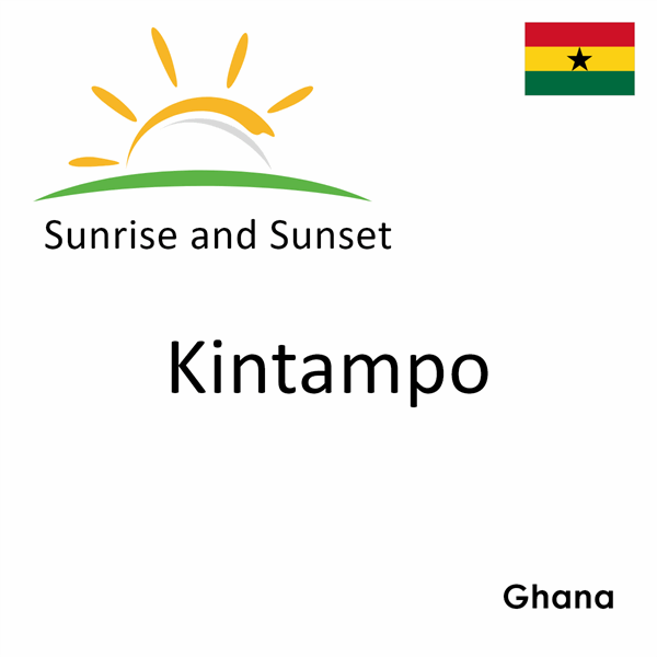 Sunrise and sunset times for Kintampo, Ghana