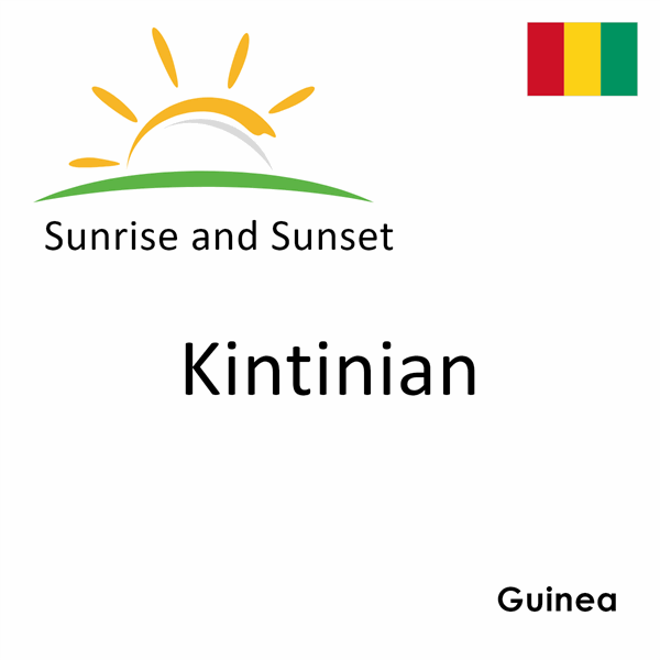 Sunrise and sunset times for Kintinian, Guinea