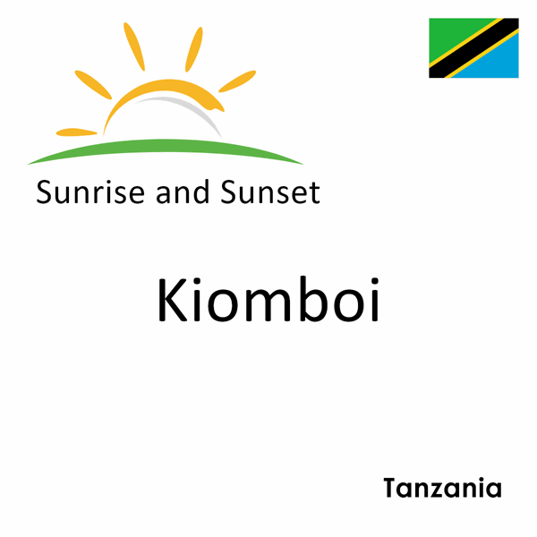 Sunrise and sunset times for Kiomboi, Tanzania