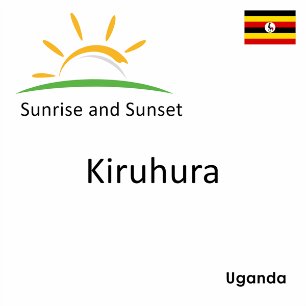 Sunrise and sunset times for Kiruhura, Uganda