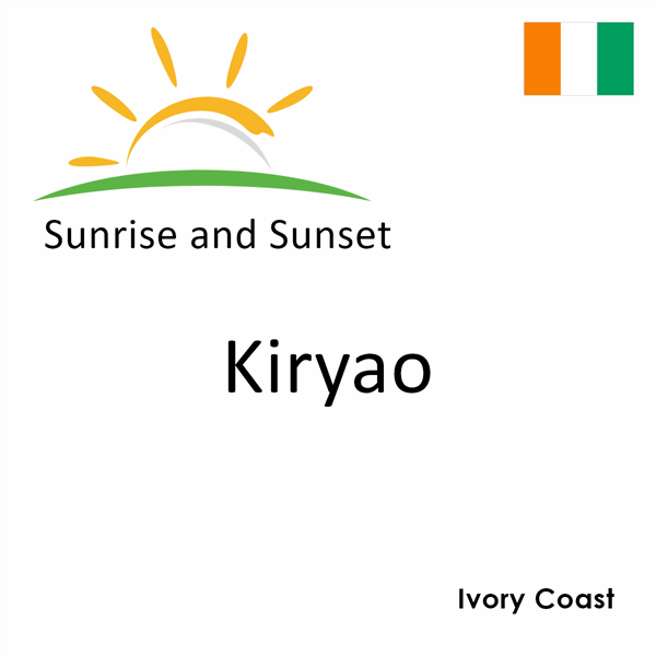 Sunrise and sunset times for Kiryao, Ivory Coast