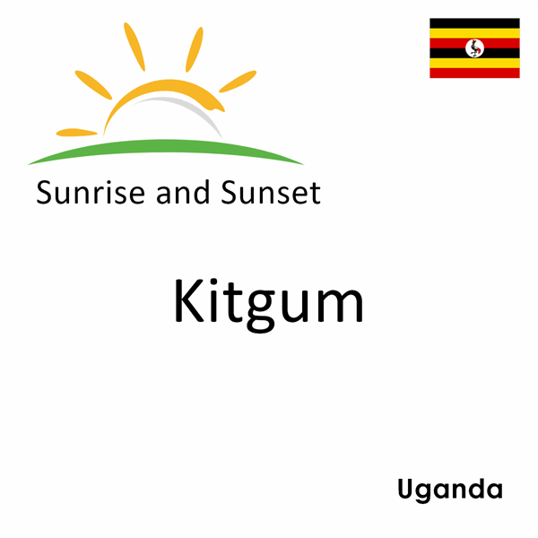Sunrise and sunset times for Kitgum, Uganda