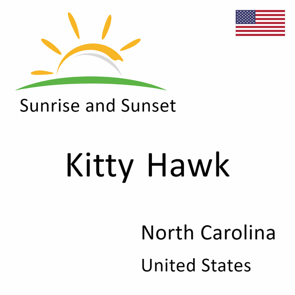 Sunrise and sunset times for Kitty Hawk, North Carolina, United States