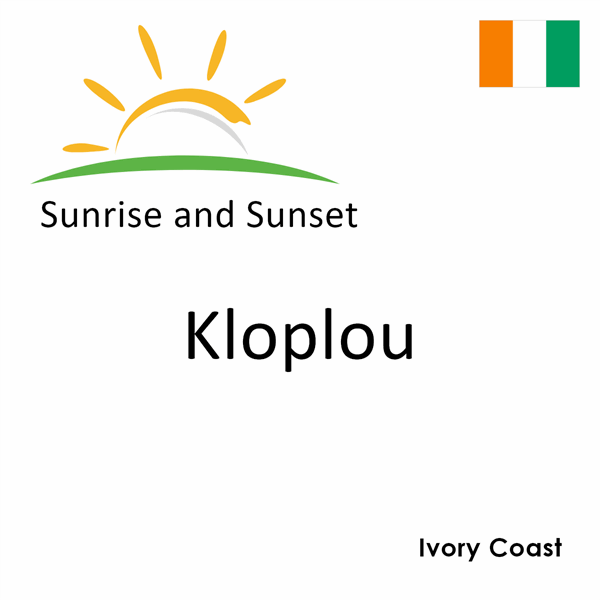 Sunrise and sunset times for Kloplou, Ivory Coast