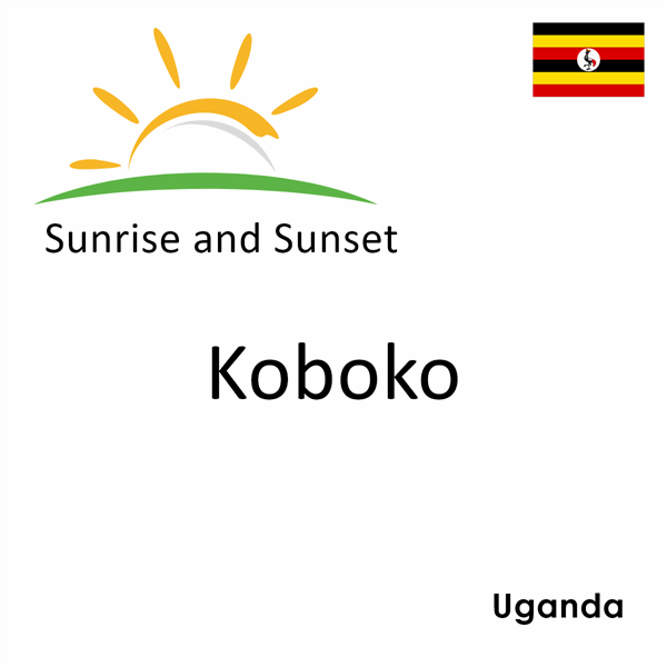 Sunrise and sunset times for Koboko, Uganda