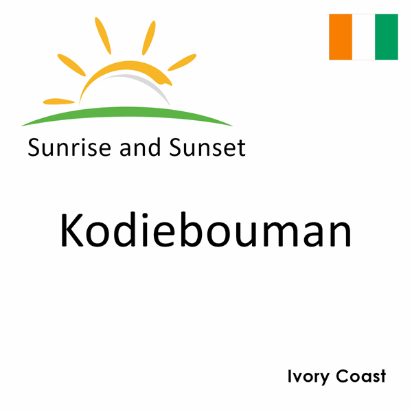 Sunrise and sunset times for Kodiebouman, Ivory Coast