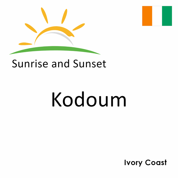 Sunrise and sunset times for Kodoum, Ivory Coast