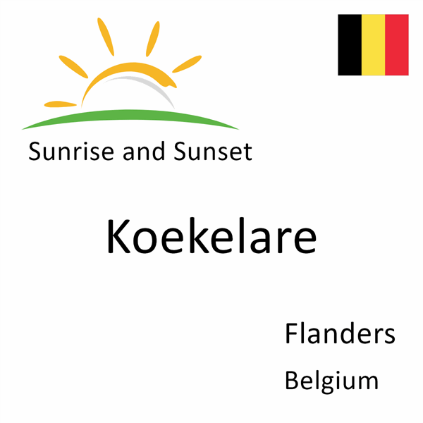 Sunrise and sunset times for Koekelare, Flanders, Belgium