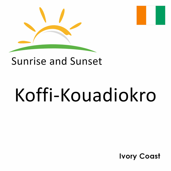 Sunrise and sunset times for Koffi-Kouadiokro, Ivory Coast