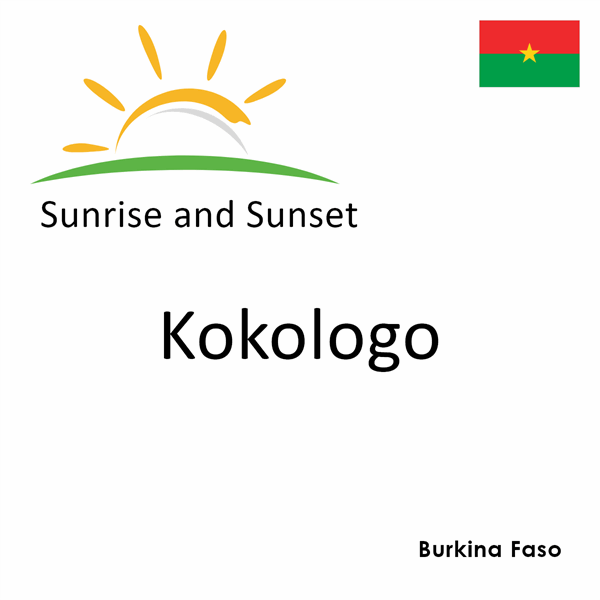 Sunrise and sunset times for Kokologo, Burkina Faso