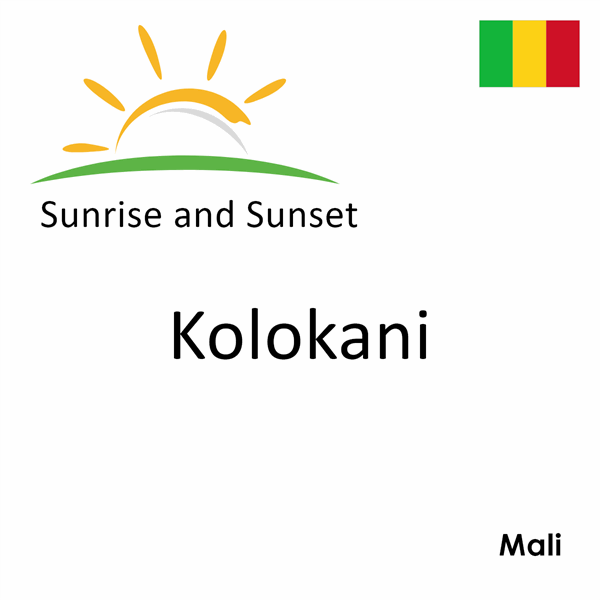 Sunrise and sunset times for Kolokani, Mali