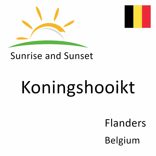 Sunrise and sunset times for Koningshooikt, Flanders, Belgium