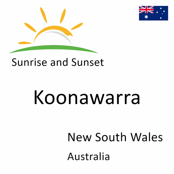 Sunrise and sunset times for Koonawarra, New South Wales, Australia