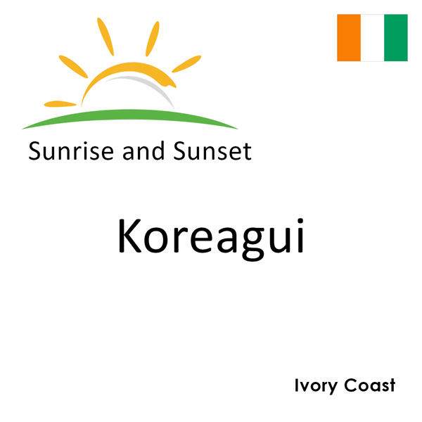 Sunrise and sunset times for Koreagui, Ivory Coast