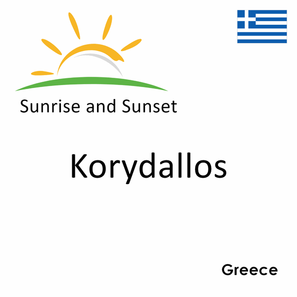 Sunrise and sunset times for Korydallos, Greece