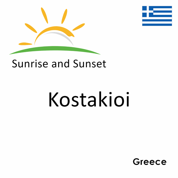 Sunrise and sunset times for Kostakioi, Greece