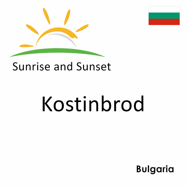 Sunrise and sunset times for Kostinbrod, Bulgaria