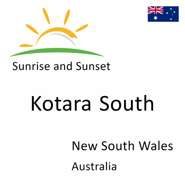Sunrise and sunset times for Kotara South, New South Wales, Australia