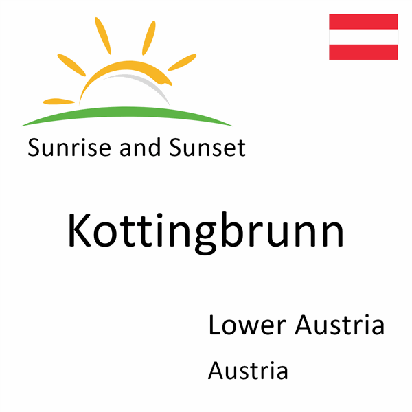 Sunrise and sunset times for Kottingbrunn, Lower Austria, Austria
