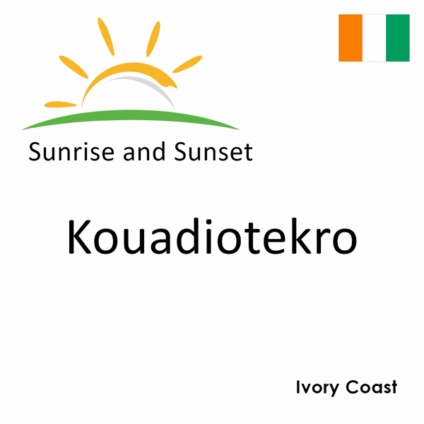 Sunrise and sunset times for Kouadiotekro, Ivory Coast