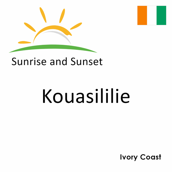 Sunrise and sunset times for Kouasililie, Ivory Coast