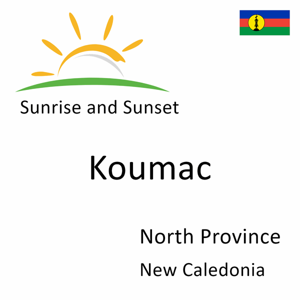 Sunrise and sunset times for Koumac, North Province, New Caledonia