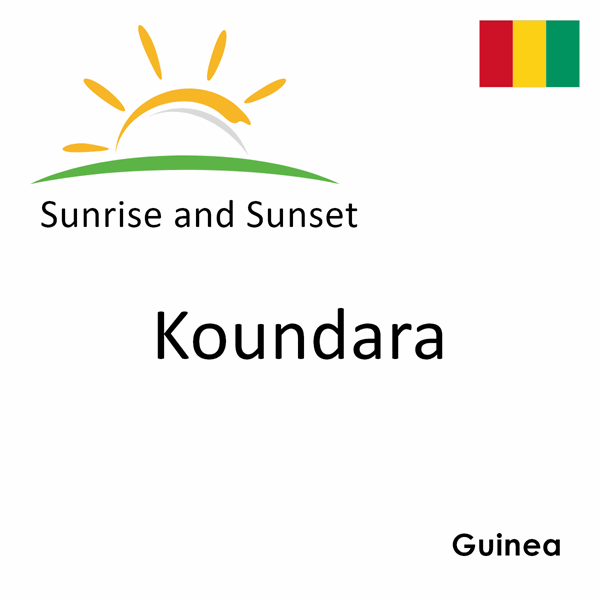 Sunrise and sunset times for Koundara, Guinea