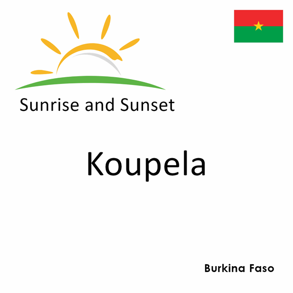 Sunrise and sunset times for Koupela, Burkina Faso