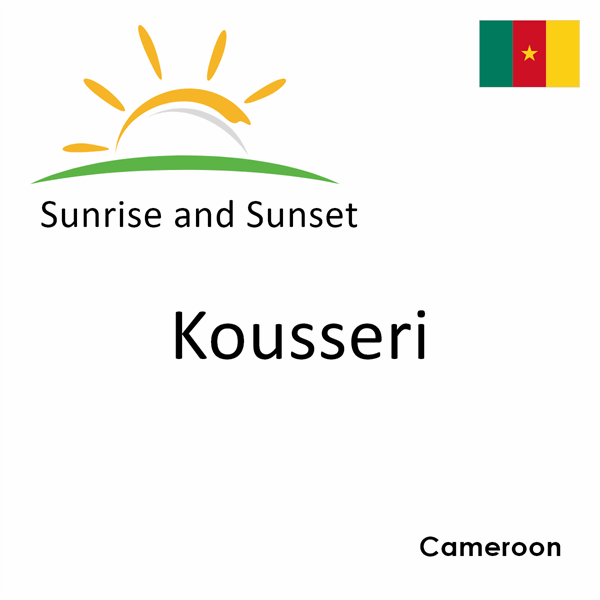 Sunrise and sunset times for Kousseri, Cameroon