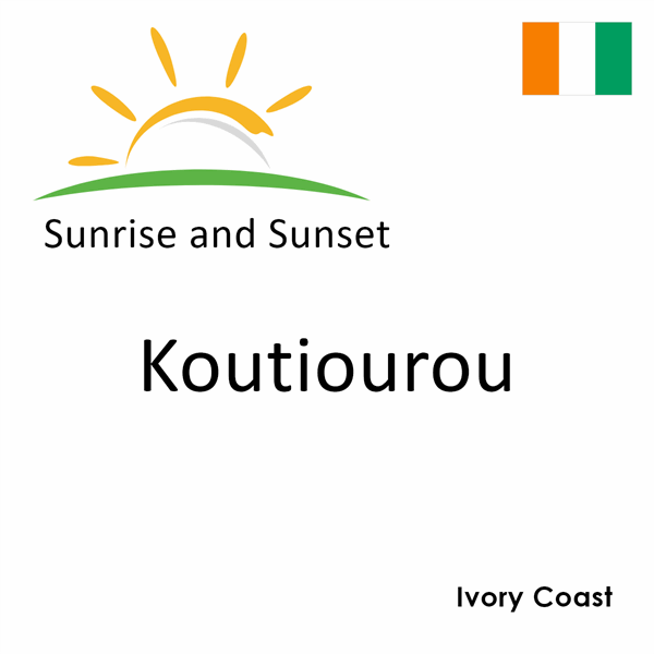 Sunrise and sunset times for Koutiourou, Ivory Coast