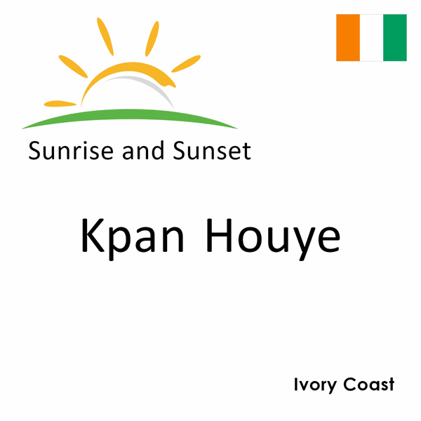 Sunrise and sunset times for Kpan Houye, Ivory Coast