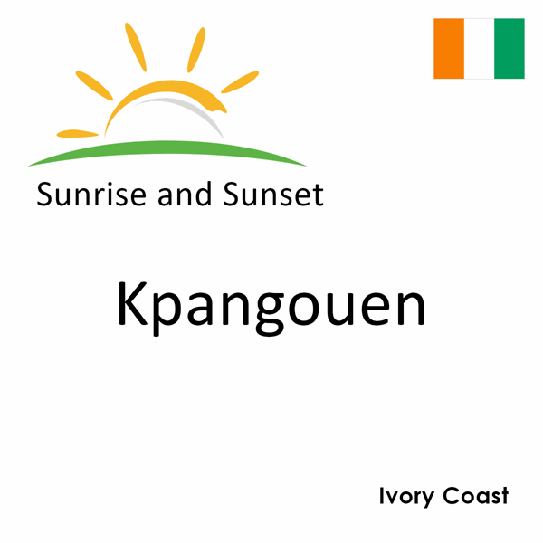 Sunrise and sunset times for Kpangouen, Ivory Coast