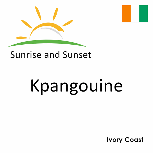 Sunrise and sunset times for Kpangouine, Ivory Coast