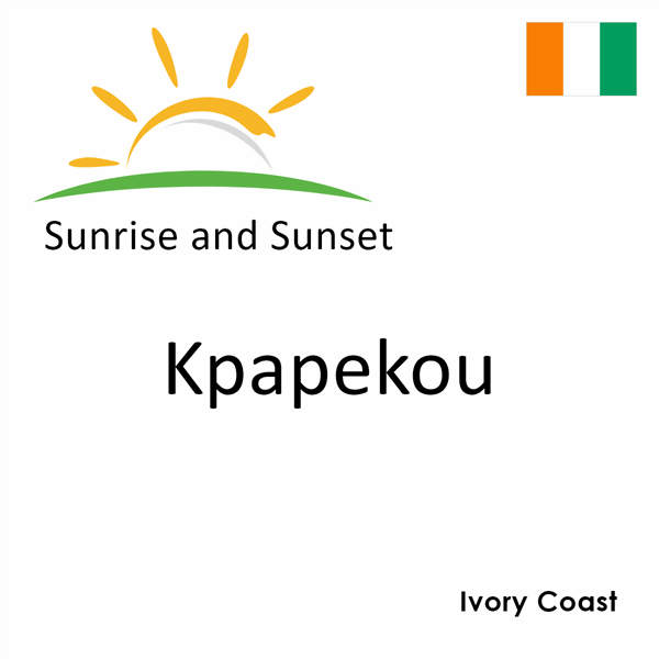 Sunrise and sunset times for Kpapekou, Ivory Coast