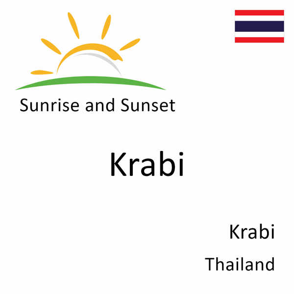 Sunrise and sunset times for Krabi, Krabi, Thailand