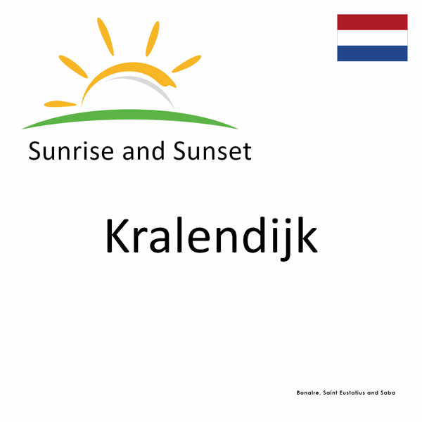 Sunrise and sunset times for Kralendijk, Bonaire, Saint Eustatius and Saba 