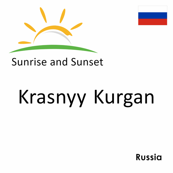 Sunrise and sunset times for Krasnyy Kurgan, Russia